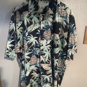Island Republic Black Pineapple Print Men's Shirt